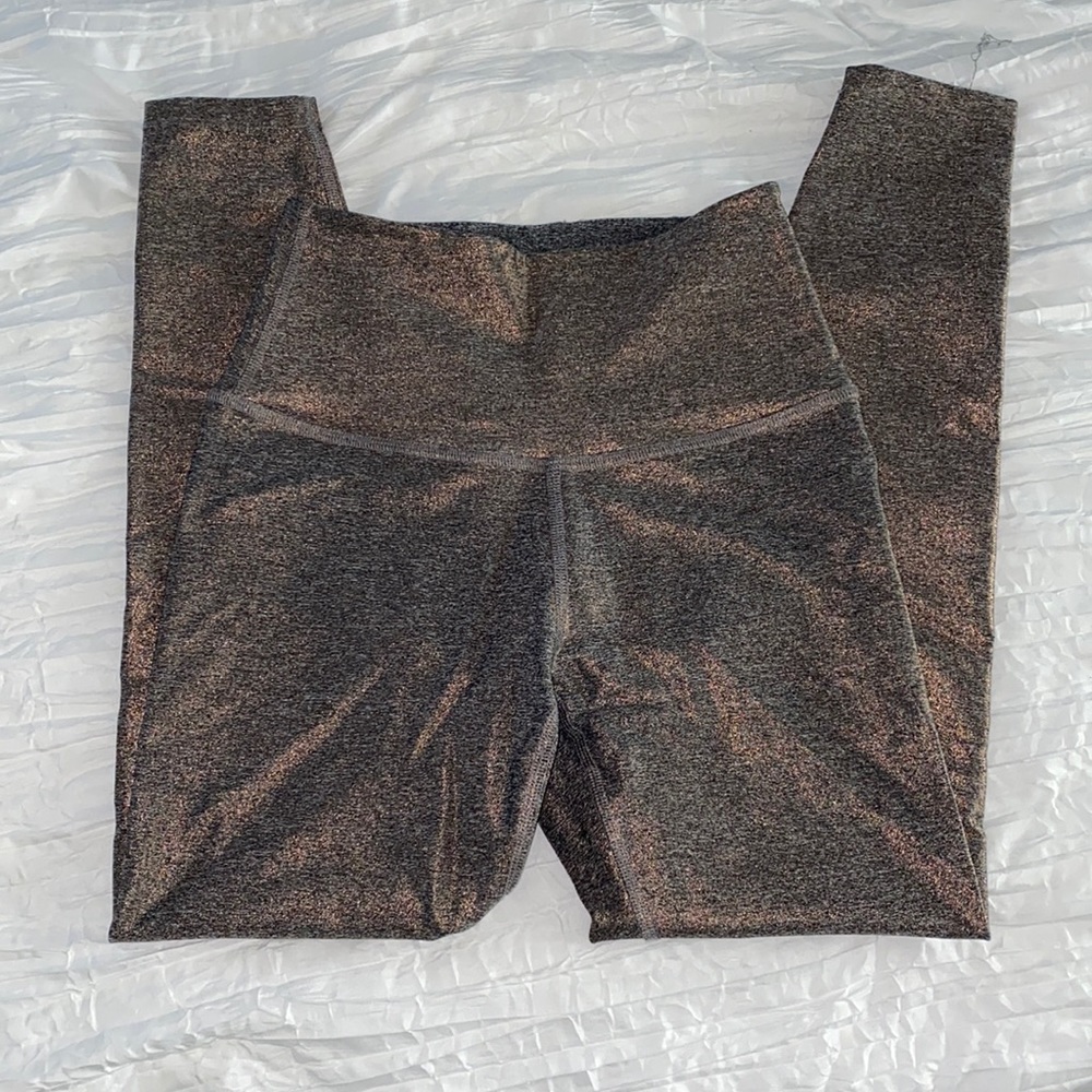 beyond yoga metallic highwaisted spacedye leggings